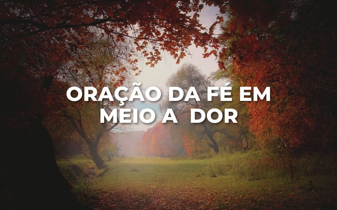 ORAÇÃO DA FÉ EM MEIO A DOR