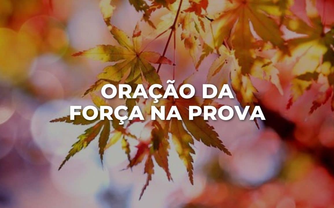 ORAÇÃO DA FORÇA NA PROVA