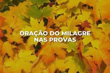 ORAÇÃO DO MILAGRE NAS PROVAS