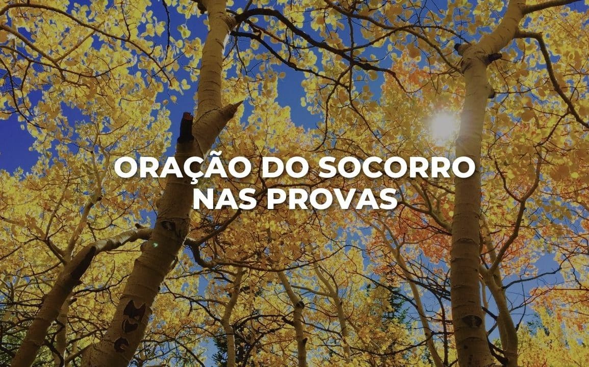 ORAÇÃO DO SOCORRO NAS PROVAS